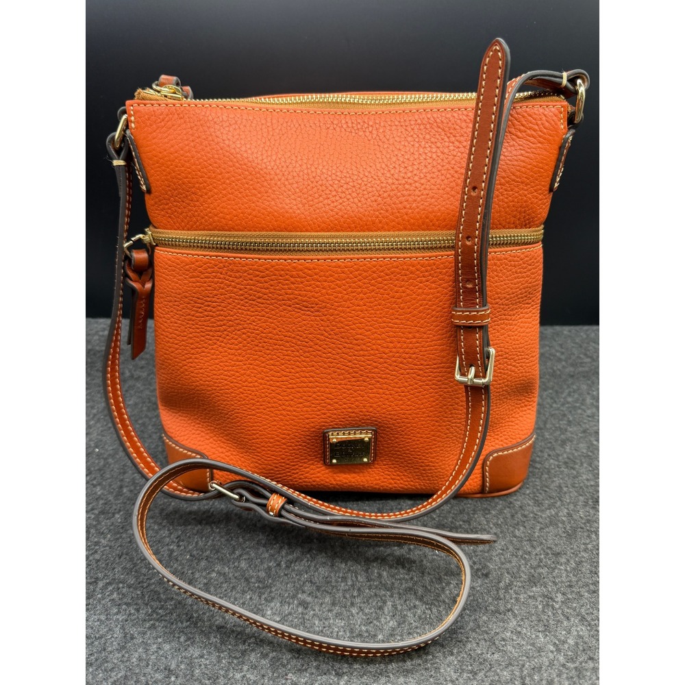 Dooney & Bourke Orange Lexington‎ Leather Tote Shopper Handbag + Dust Bag
